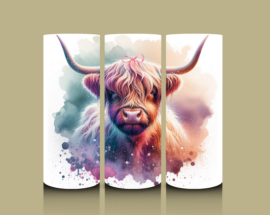 Watercolor Highland Cow